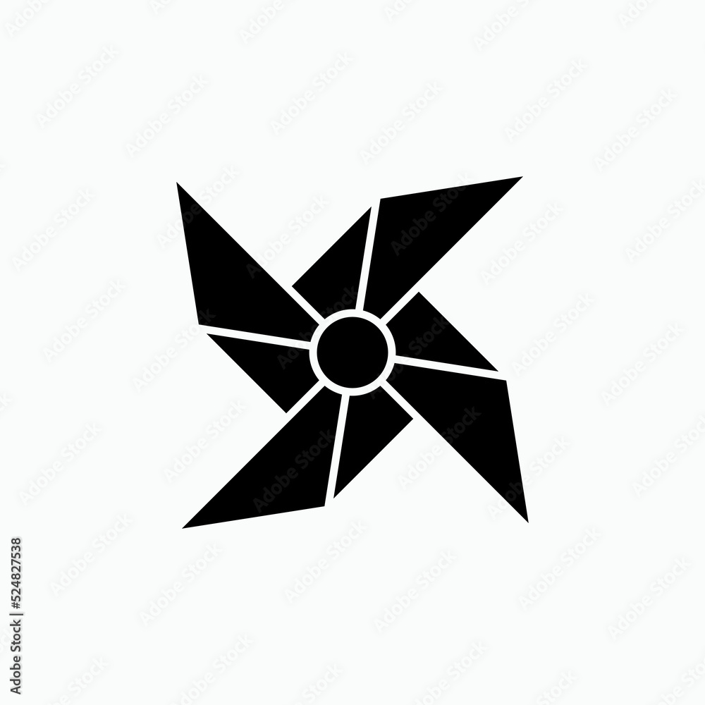 Paper Windmill Icon. Toys, Childhood Symbol - Vector. Paper Windmill Icon. Toys, Childhood Symbol - Vector.