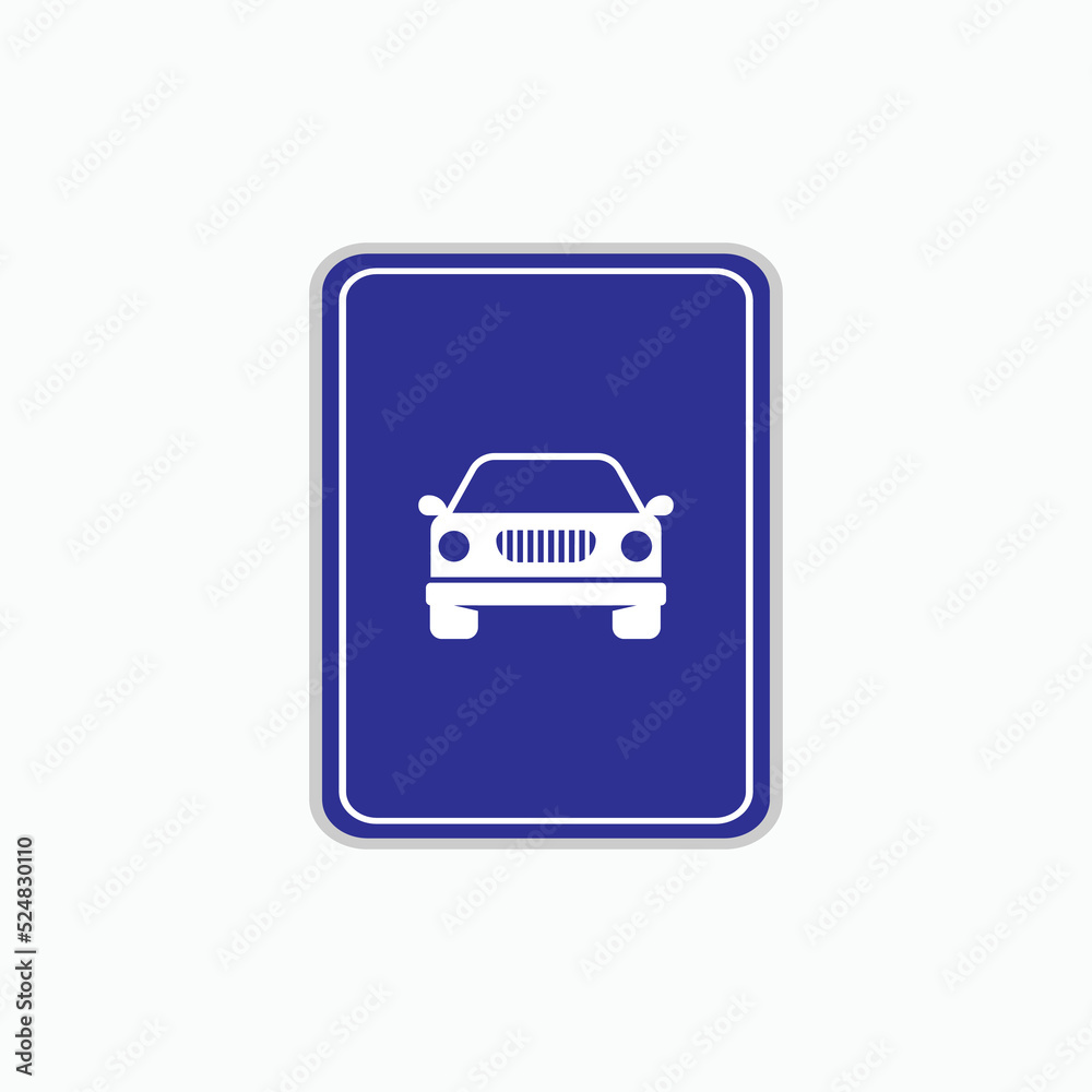 Parking Area Symbol. Place to Parking Vehicles - Vector.