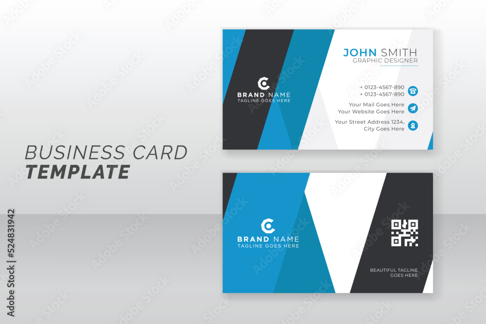 Creative corporate blue business card design Creative corporate blue business card design