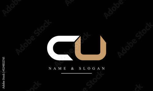 UC, CU, U, C abstract letters logo monogram photo