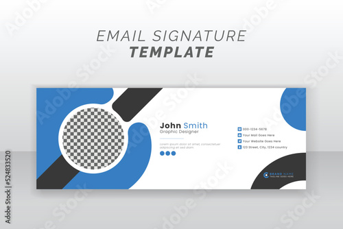 Modern business innovative enterprise email signature template design