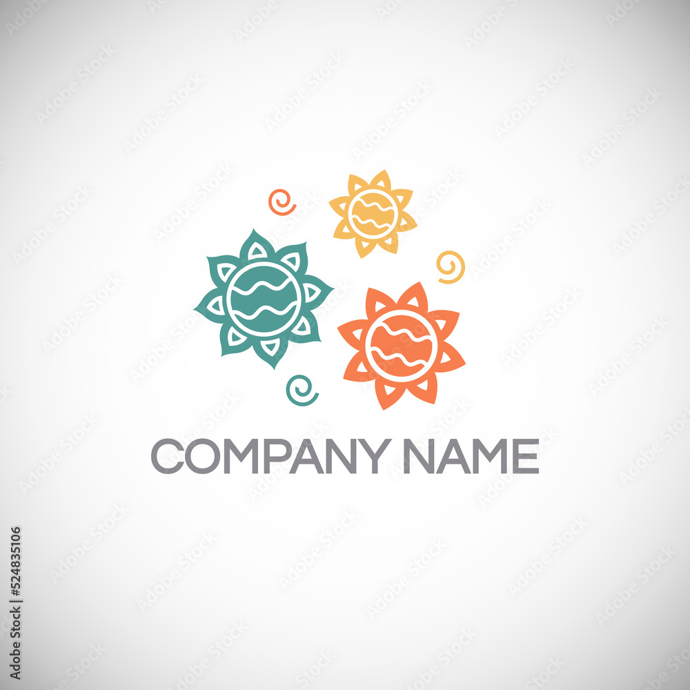 Flower logo design. Vector illustration Flower logo design. Vector illustration