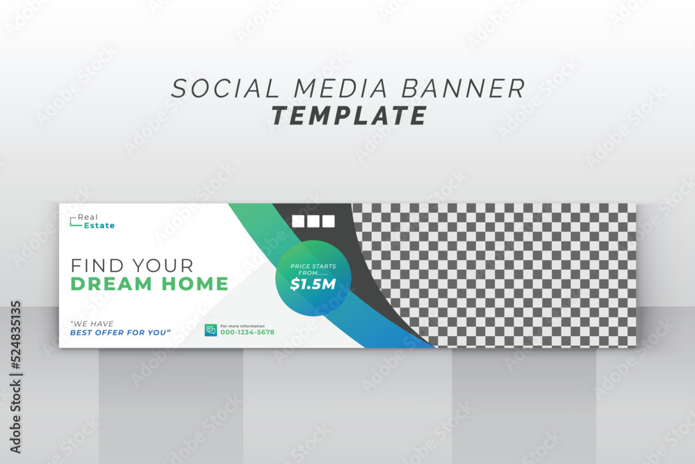 Real estate dream house social media linkedin web banner design Real estate dream house social media linkedin web banner design
