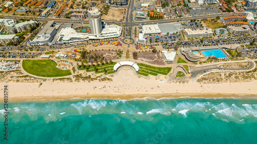 Areal photo of the new beach front in Scarborough Beach in Western Australia. photo