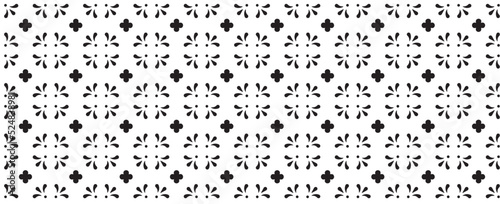 monochrome black and white pattern geometric background seamless pattern © peacefy