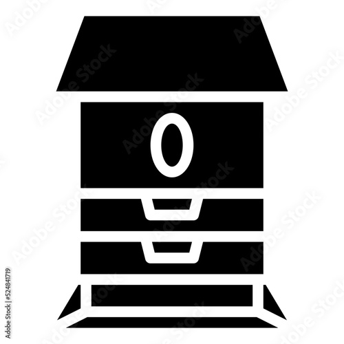BEE HOUSE glyph icon