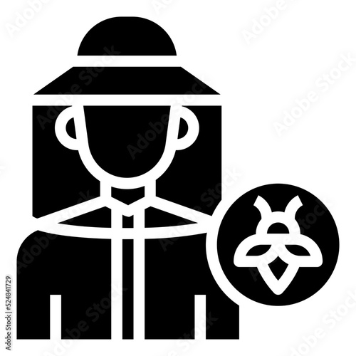 BEEKEEPER glyph icon