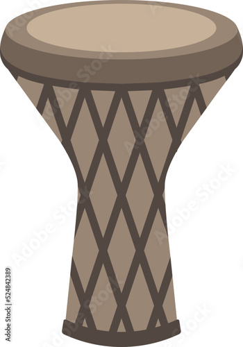 Dumbek. Vector musical percussion instrument isolated on white