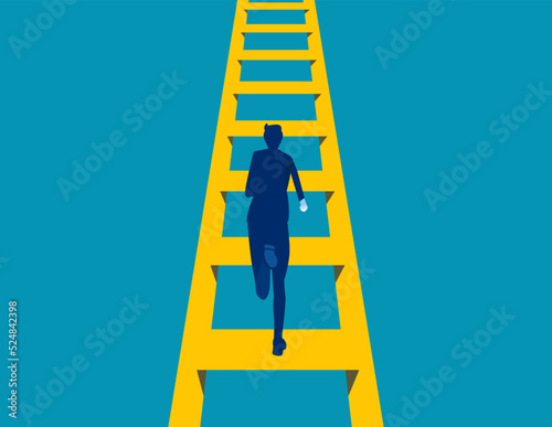 Startup entrepreneur. Business beginnings and business market vector photo