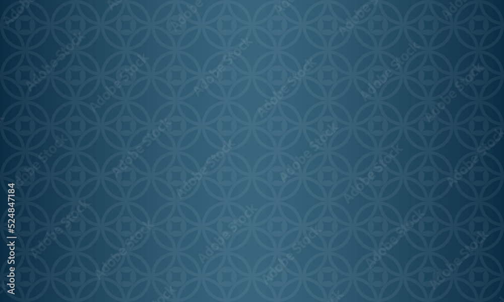 Arabic traditional motif texture background. Elegant luxury backdrop vector with Islamic themed decorative ornament pattern. Dark blue gradation with illustration of geometric lines and circles.