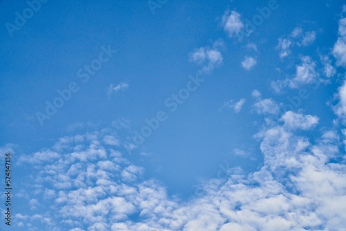 Beatiful blue sky with clouds on a sunny day