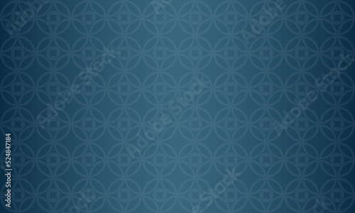 Arabic traditional motif texture background. Elegant luxury backdrop vector with Islamic themed decorative ornament pattern. Dark blue gradation with illustration of geometric lines and circles.