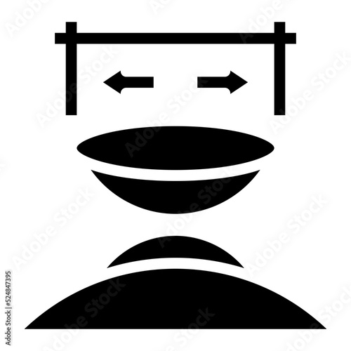 DIAMETER glyph icon