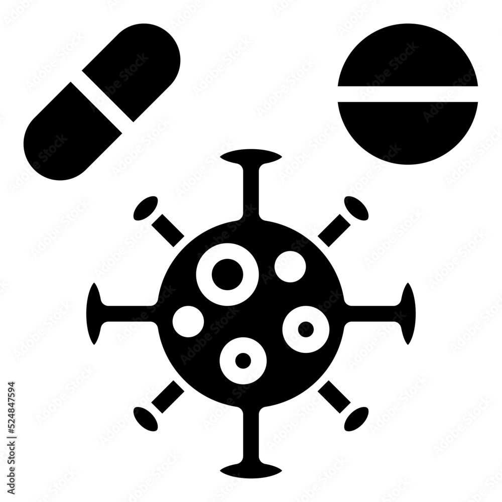 Obraz premium DRUG glyph icon