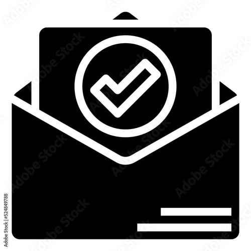 CHECKING EMAIL glyph icon