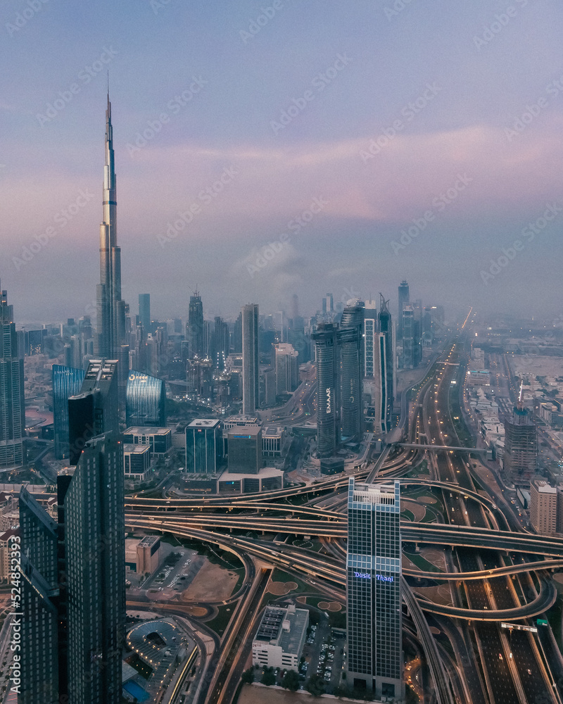 Cityscape of downtown Dubai, UAE