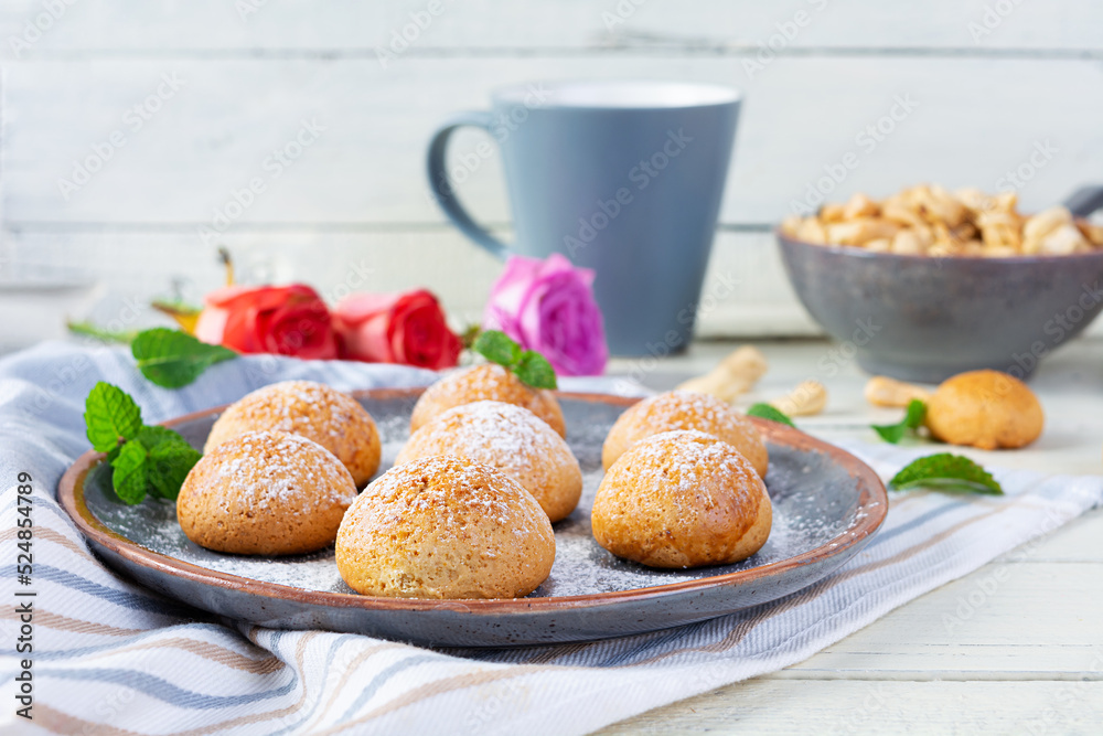 Butter cookies on wooden background. Delicious honey gingerbread Butter cookies on wooden background. Delicious honey gingerbread