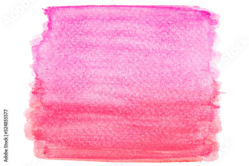 Cutout watercolor painting on paper. Pink and Red watercolor on paper.