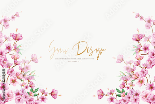 beautiful cherry blossom border and frame design
