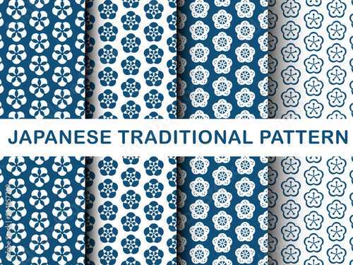 Seamless japanese traditional pattern illustration
