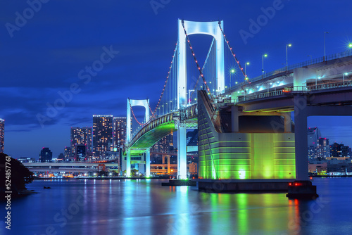 レインボーブリッジの夜景(東京都港区台場)