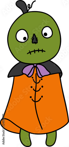 Cute Halloween Pumpkin, Pumpkin kid doy and girl illustration, Halloween decorations