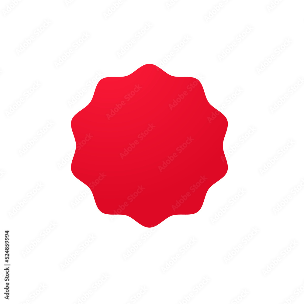red basic shape for new product stickers special offer label red basic shape for new product stickers special offer label