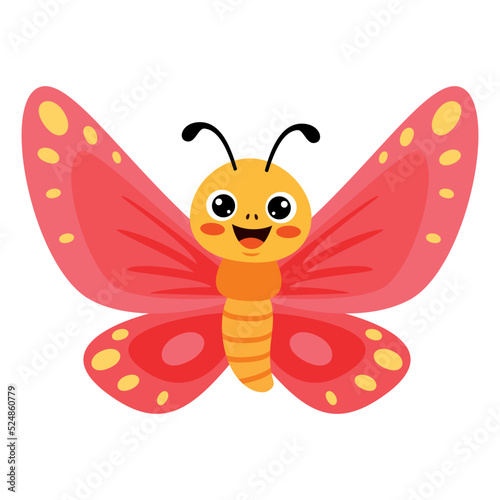 Flat Drawing Of A Butterfly