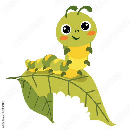Cartoon Illustration Of A Caterpillar