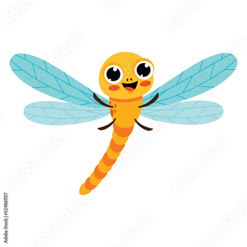 Cartoon Illustration Of A Dragonfly