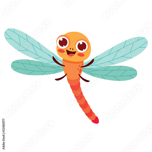 Cartoon Illustration Of A Dragonfly