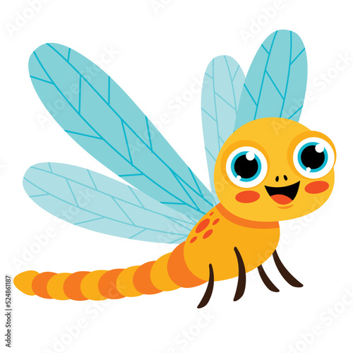 Cartoon Illustration Of A Dragonfly