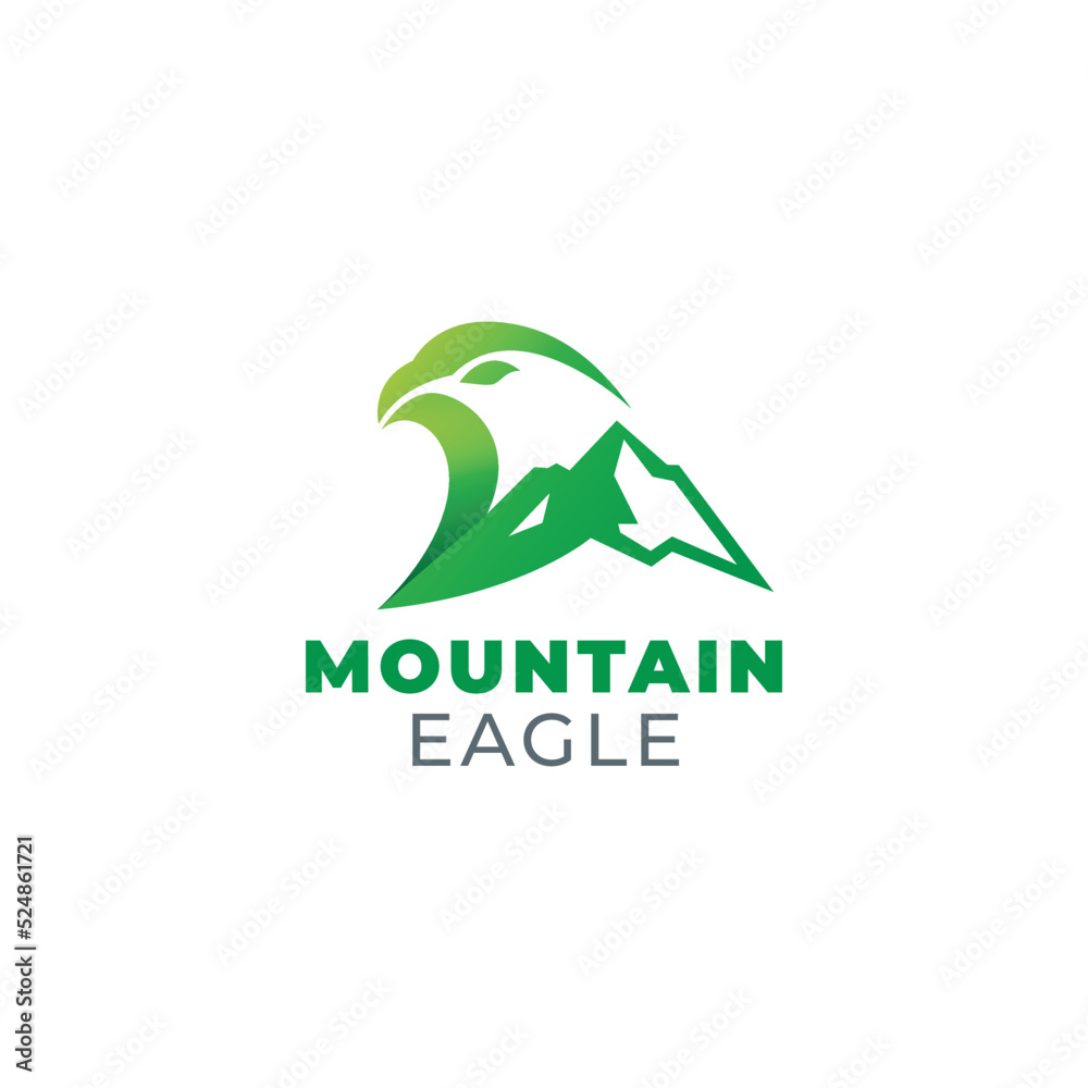 Fototapeta premium Mountain eagle illustration icon logo