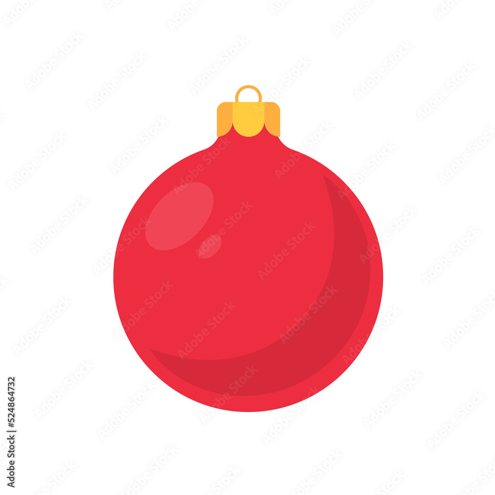 red christmas ball vector with white pattern for christmas celebration red christmas ball vector with white pattern for christmas celebration