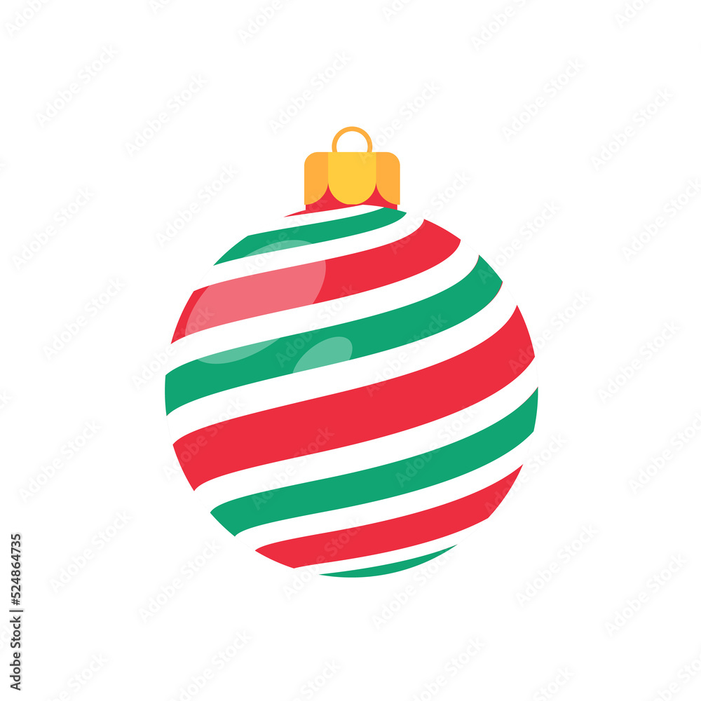 red christmas ball vector with white pattern for christmas celebration