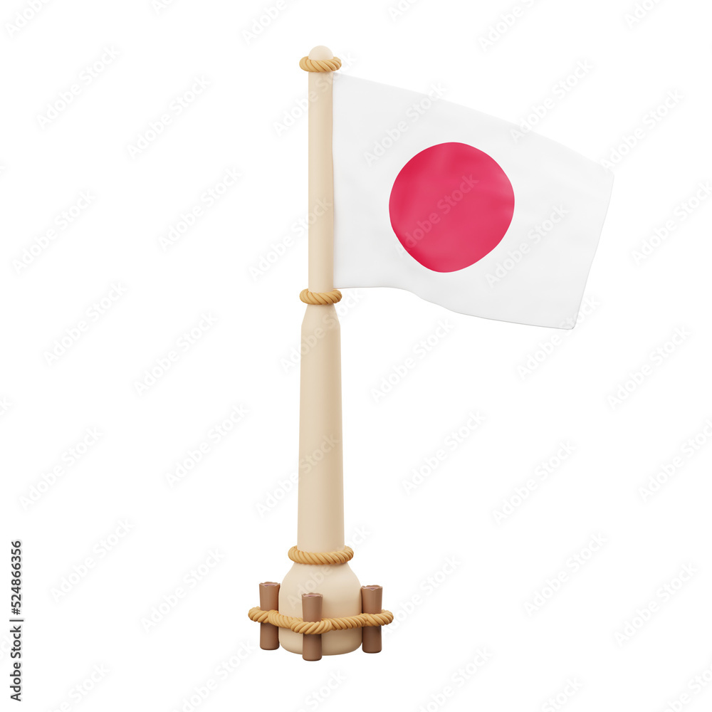 Japan Flag 3D Icon