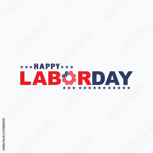 Vector design of happy labor day greetings.