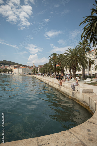 Beautiful places in the city of Split in Croatia