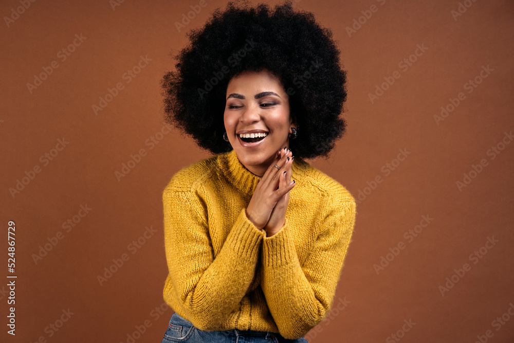 Happy Afro Woman Portrait Happy Afro Woman Portrait