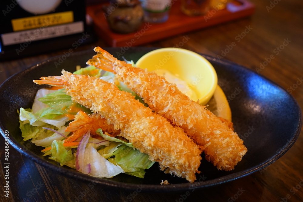 Japanese Food, Deep Fried Shrimp - 日本料理 洋食 エビフライ