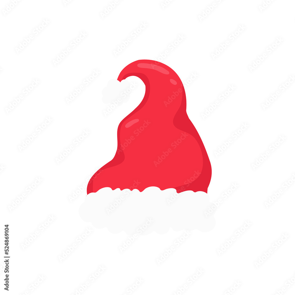 Santa hat. A knitted hat for snow protection during the Christmas season. Santa hat. A knitted hat for snow protection during the Christmas season.