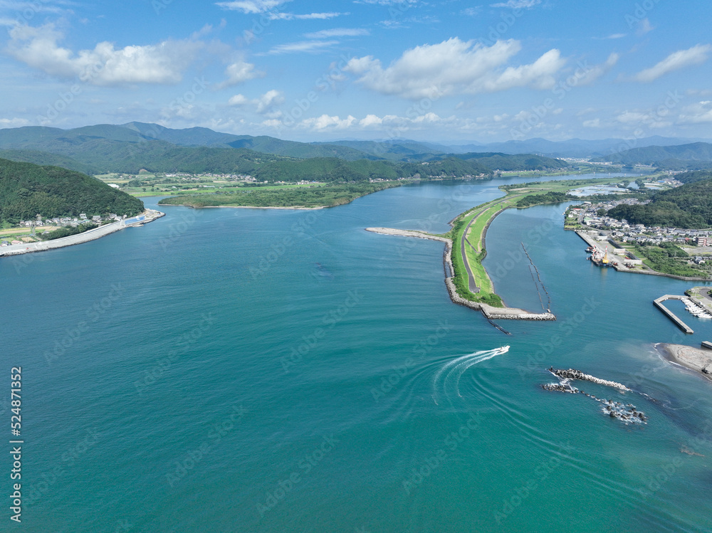 高知県四万十市　四万十川　最下流の風景