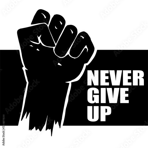 never give up, quotes doodle