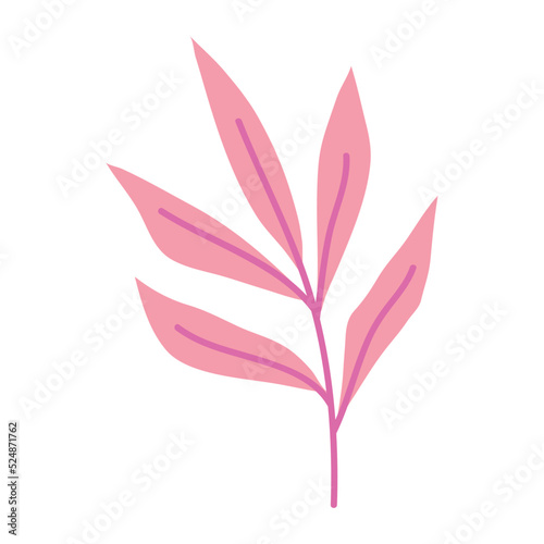 pink branch with leafs