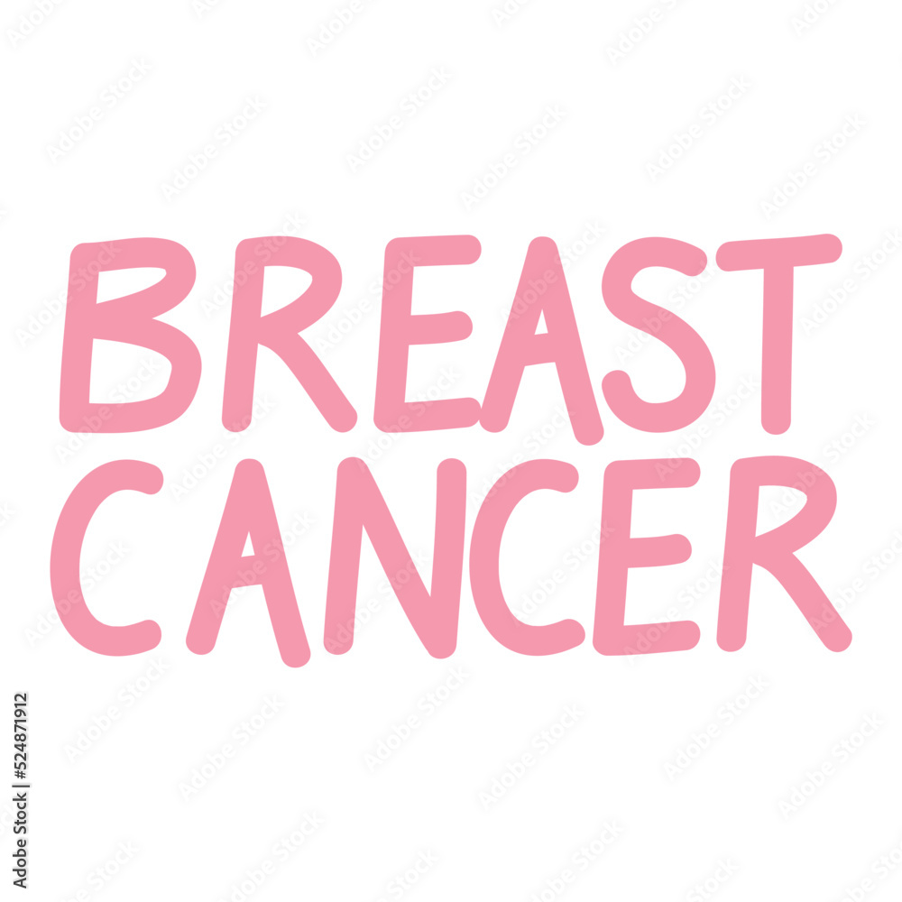 breast cancer lettering