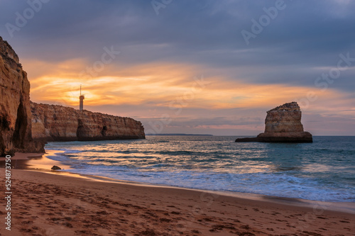 Beautiful seascape with beach, cliffs and ocean.