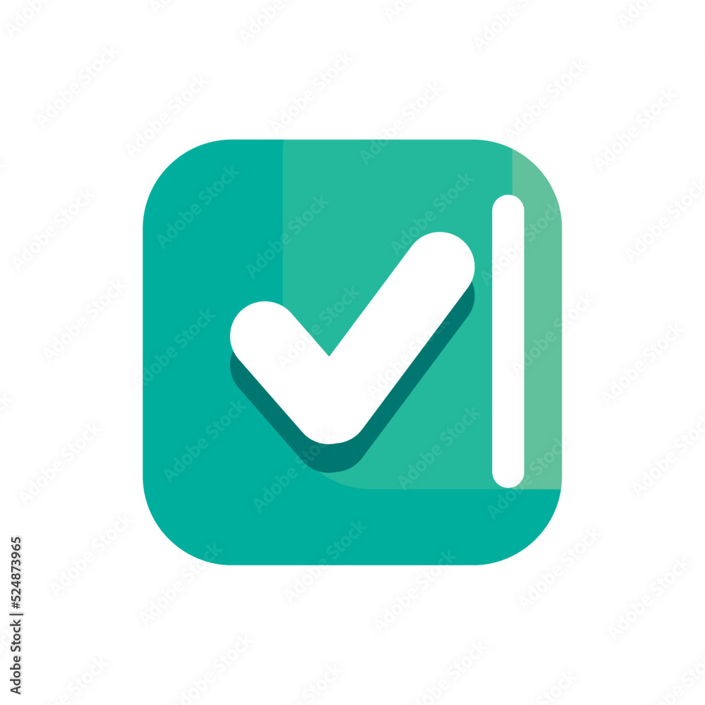 check symbol in green button check symbol in green button