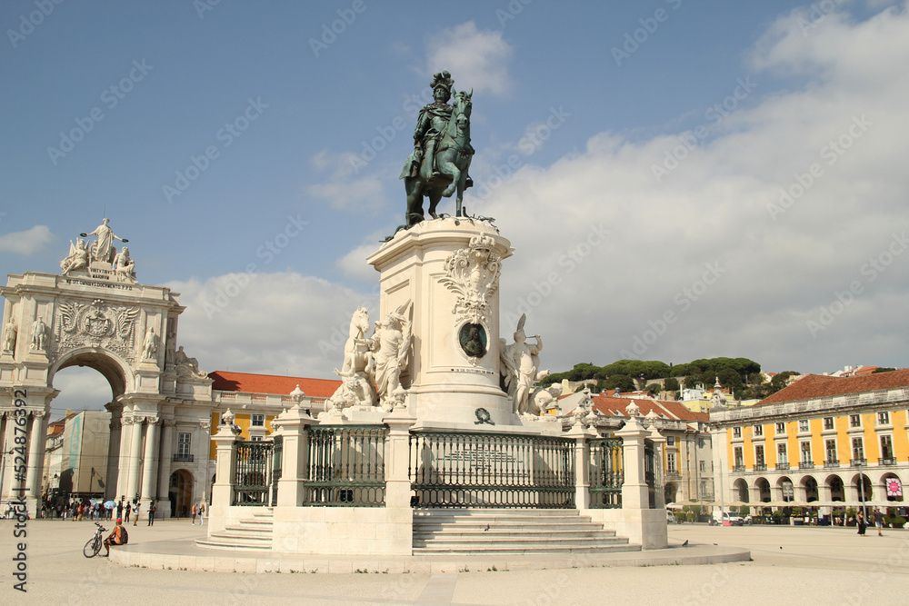 Statue of José 1. in Lisbon on Praça do Comércio