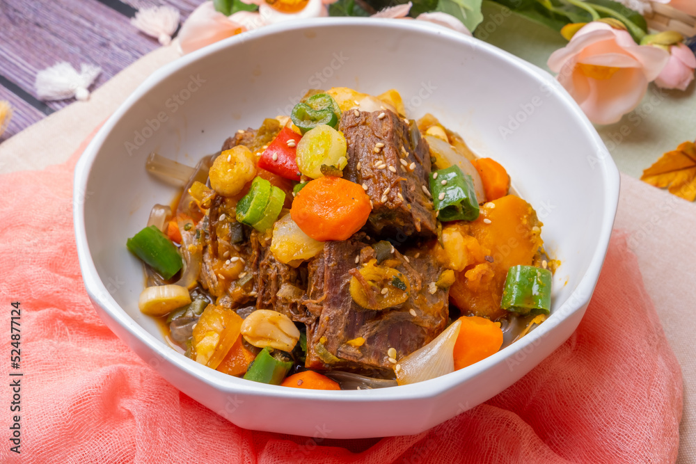 Delicious Korean food Braised Short Ribs - galbijjim Delicious Korean food Braised Short Ribs - galbijjim