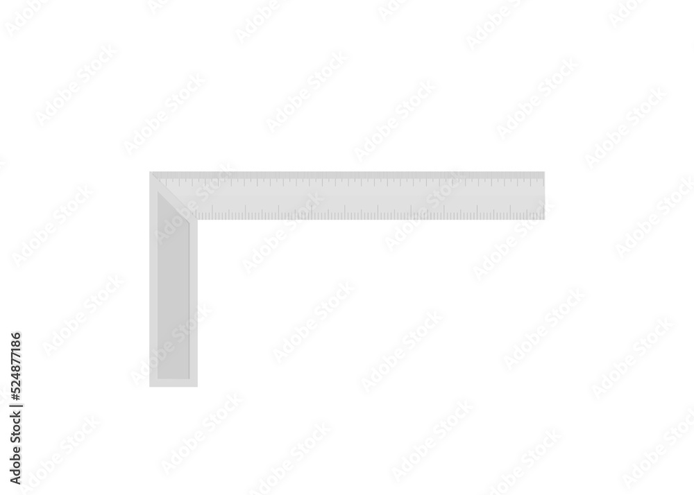L square ruler illustration vector flat design editable. 90 degree